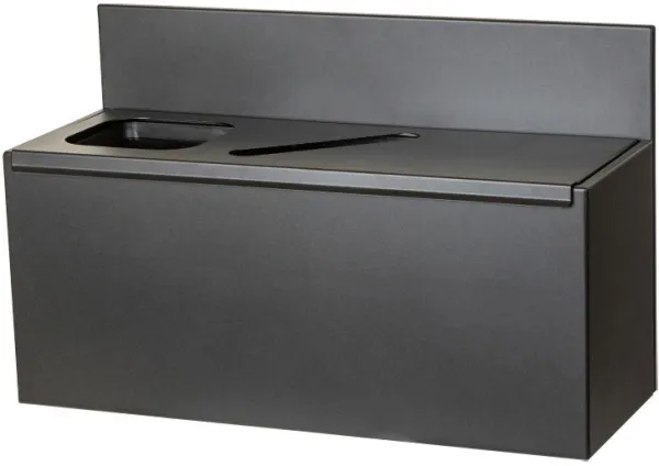 Sorteringsstation med 3 inderspande 3x15L sort