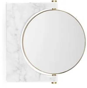 Audo Pepe Marmor Spejl Væg Messing/ Carrara Marmor